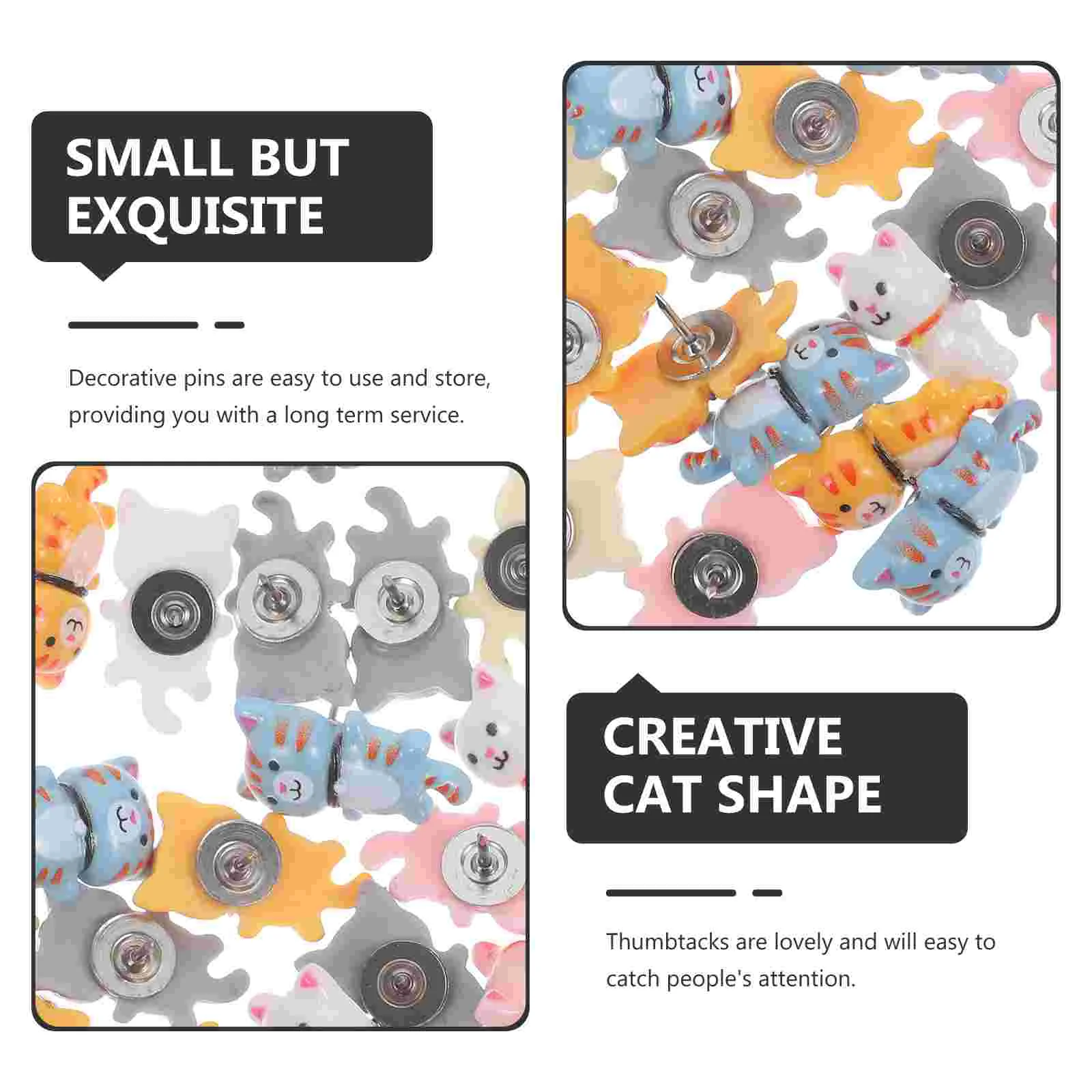 30pcs Push Pins Decorative Cat Thumb Tacks for Cork Bulletin Board Creative and Eye Catching Push Pins for Home and Office Use push pins