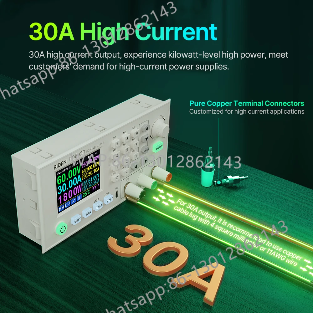 RD RD6030 RD6030W 60V 30A DC 조정 가능한 스텝 다운 전압 벤치 정전압 전원 공급 장치 벅 컨버터 배터리 충전 및 1500W PSU