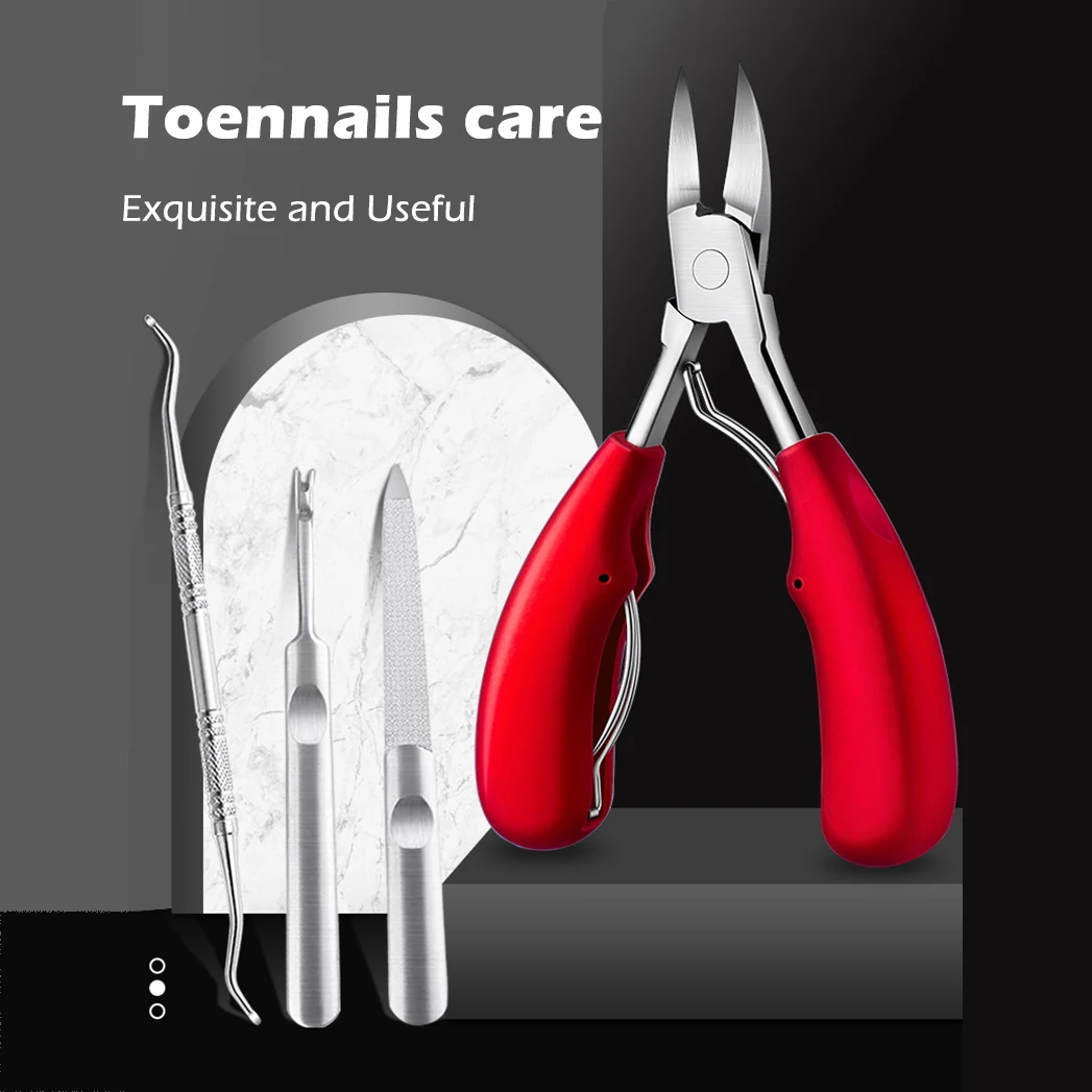 

Toenail Clippers Nail Correction Thick Nails Ingrown Toenails Nippers Cutters Dead Skin Dirt Remover Pedicure Care Tool