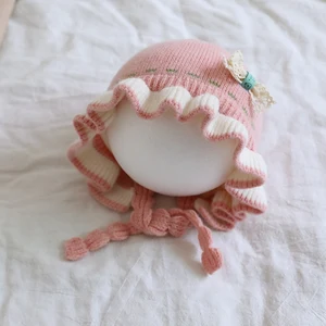 Spring Autumn 6-36M Baby Hat Multi Color Optional Lace Hat Warm Princess Hat Newborn Hat For Girls Children Accessories