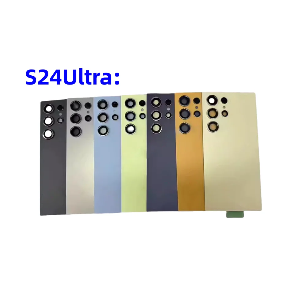배터리 후면 커버 케이스, 후면 문짝 하우징 케이스, 유리 교체, 삼성 갤럭시 S24 + S24Plus S24Ultra SM-S9280 후면 커버