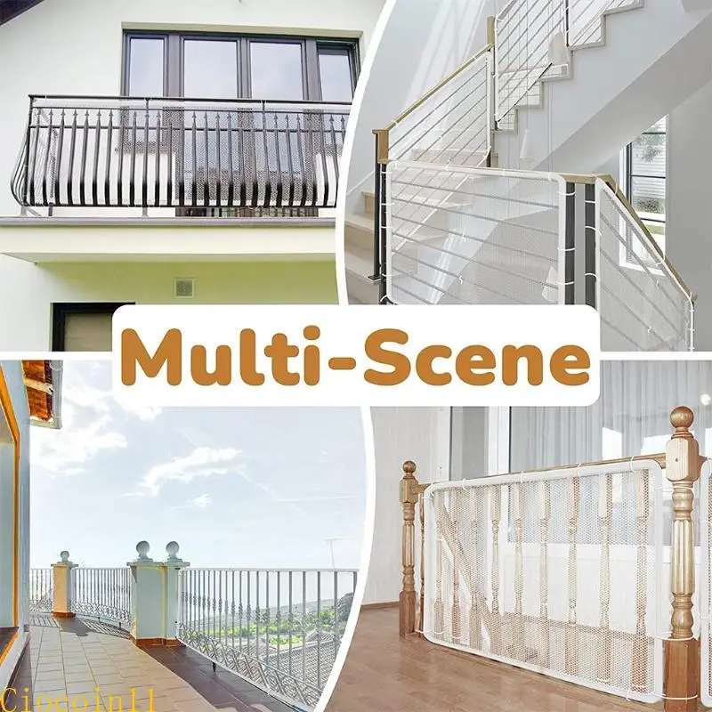 Banister Guard White Mesh Baby Safety Stairs Thicken Rail Net Child Proofing Balcony Staiway Railing Protective Net
