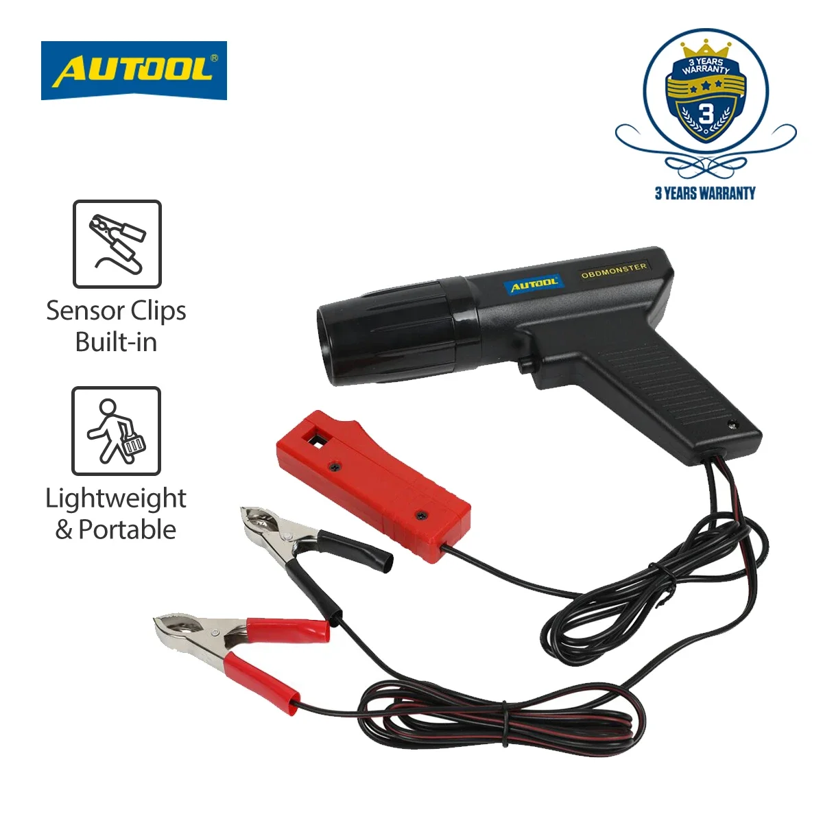 AUTOOL Portable Ignition Timing Light Gun Gasoline Engine Ignition Timing Tool Strobe Lamp Detector Motorcycle Car Repair Tools