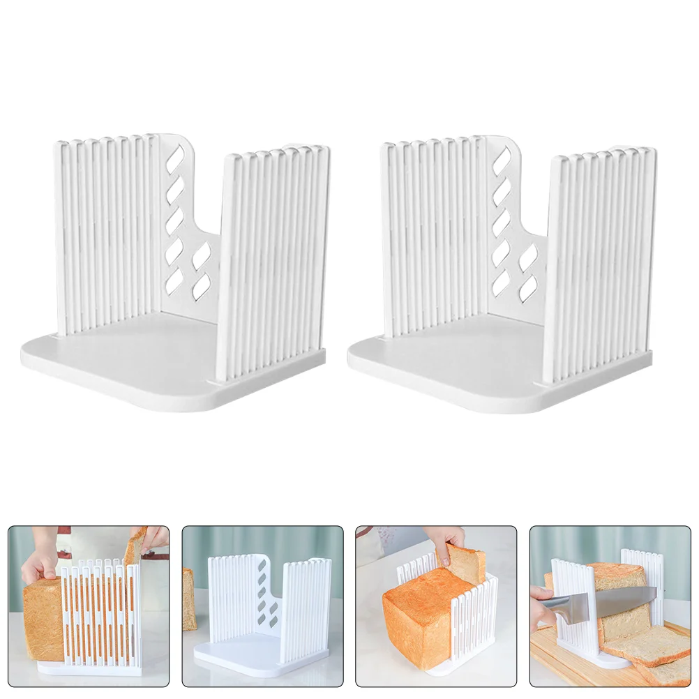 

2 Pcs Toast Slicer Bread Cutting Guide Homemade For Slicing Tool Plastic Maker