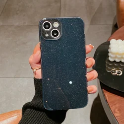 Radiant Neon Glitter Shockproof Soft Silicone Case - Bling Fluorescent Color Protection for iPhone 14 (Black)