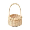 20cm Waterproof Woven Flower Basket Storage Basket with Handle Handmade Multi-functional Perfect Gifts Rattan Home Wedding Decor 6