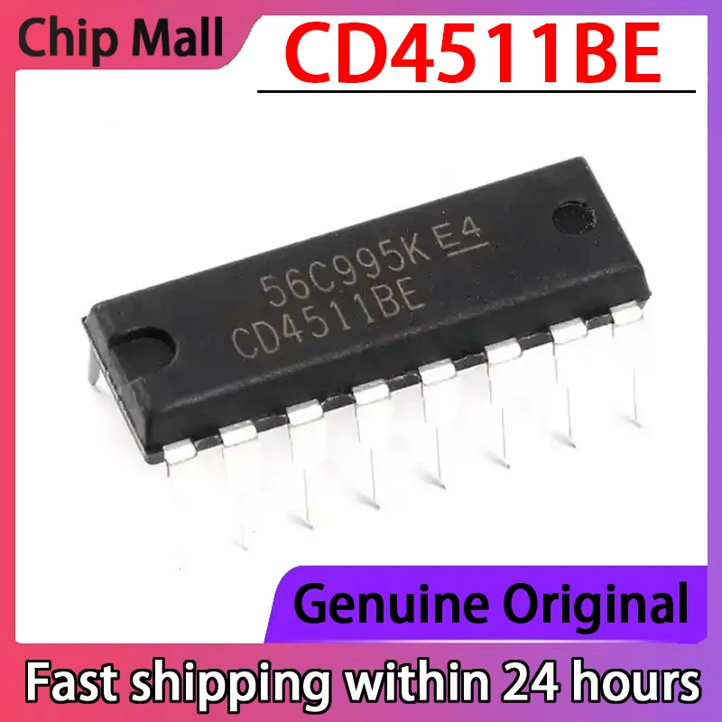 

10PCS New CD4511BE 4511BE DIP-16 Display Driver Integrated Circuit IC Stock