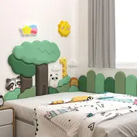 Cartoon Bed Headboard Kids Room Nursery Wall Decor Anti-collision Wall Panels 3D Wall Sticker Cabecero Cama Tete De Lit 5