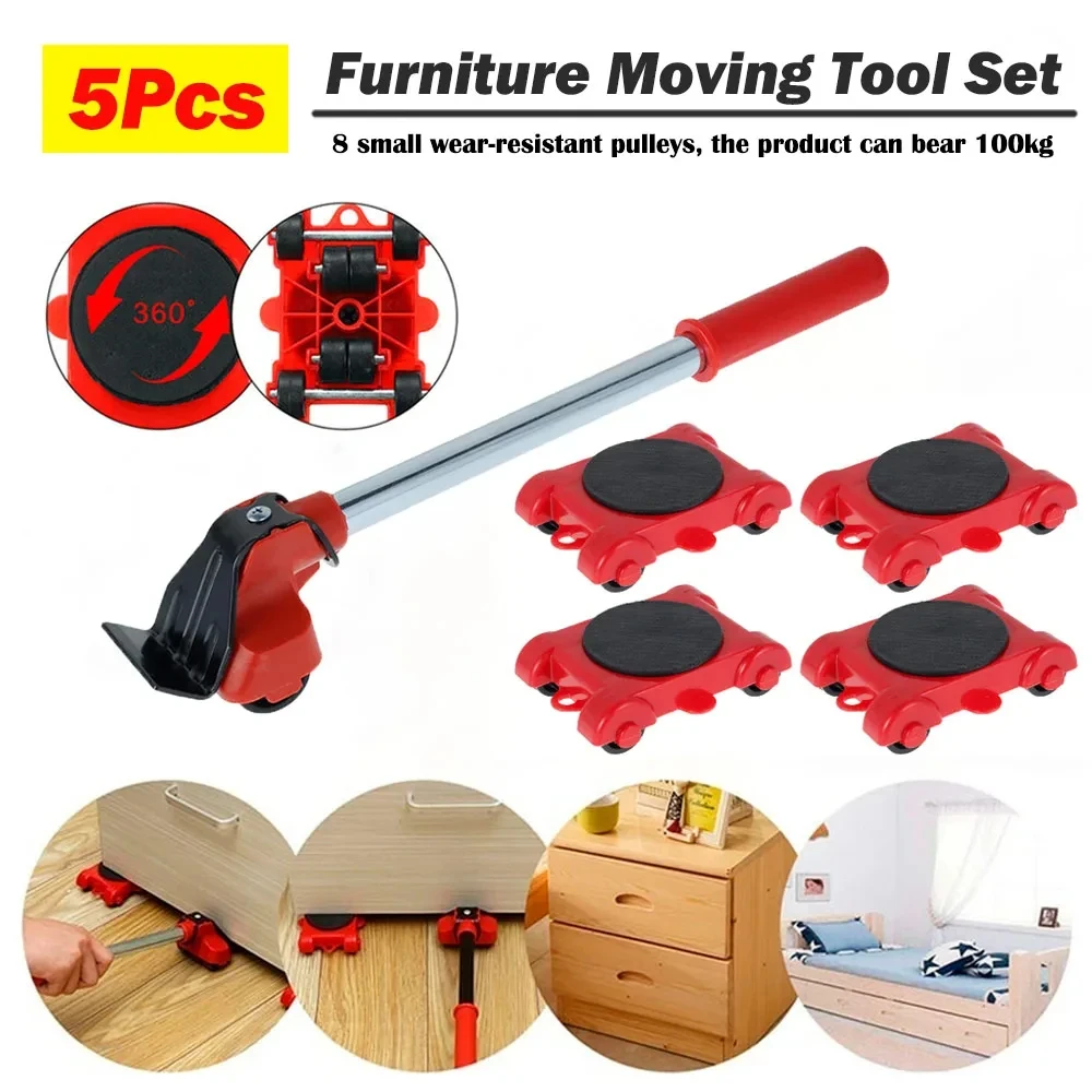 5Pcs Set Heavy Duty Furniture Lifter Mover
