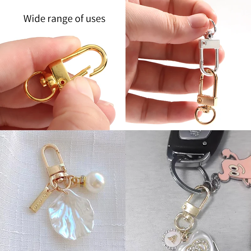 5 Pcs Big Metal Lobster Clasp Hooks 30x70MM Keychain Supplies Swivel Split  Key Ring Gold Diy Jewelry Making Findings Clasps