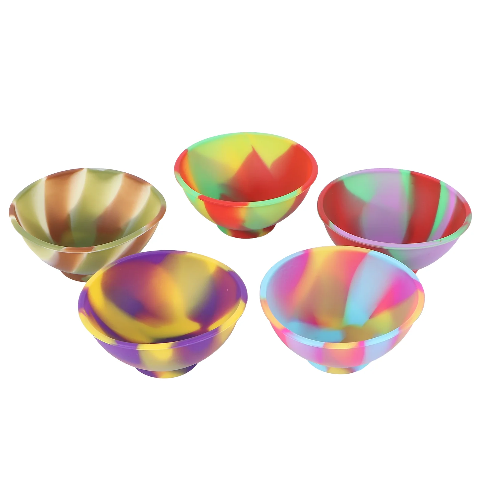 

5 Pcs Salad Bowl Baby Feeding Silicone Baby Food Containers Food Childrens Gifts Rice for Kids Dessert