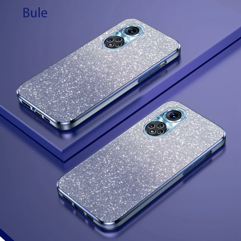 Luxury Electroplated Glitter Transparent Star Phone Case with Soft TPU Bumper