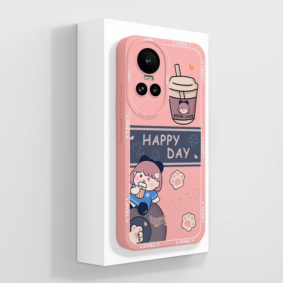 Cute Panda Liquid Silicone Back Cover with Camera Protection