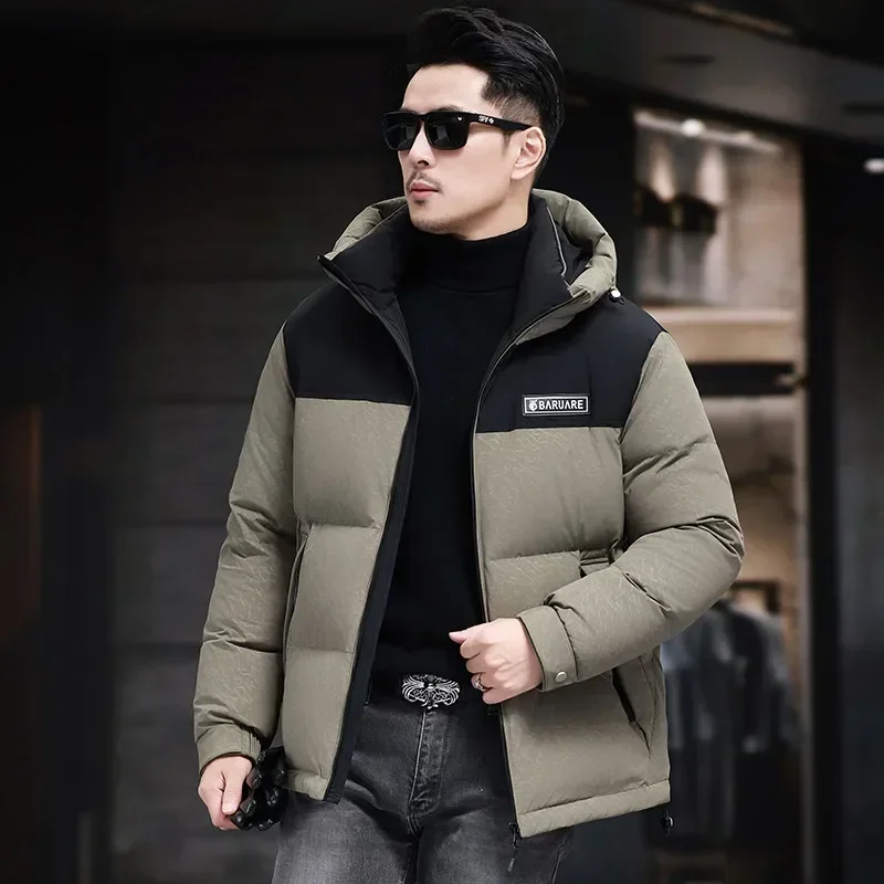 thumbnail image 1 of Ropa de diseñador para hombre, chaqueta corta ligera de plumón de pato, chaqueta acolchada de lujo, abrigo frío para hombre para invierno, 1 of 5