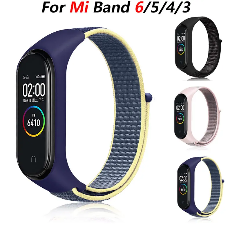 

Strap For Mi Band 7 6 5 4 Bracelet Xiaomi Miband 6 Miband 5 Miband 4 Nylon SmartWatch Wrist Bracelet Mi Band 3 4 5 6 7 Strap