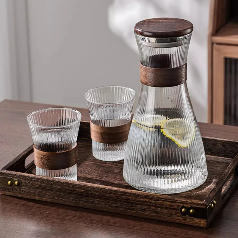 Creative Heat-Resistant Glass Cup Set Water Kettle Bottle Flower Tea Juice Cup