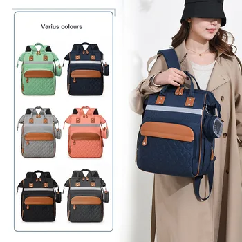 Zaino Porta Pannolini Aggiornato, Grande Capacità, Borsa da Viaggio per Mamme, Impermeabile, con Cinghie per Passeggino, per Bambini e Bambine
