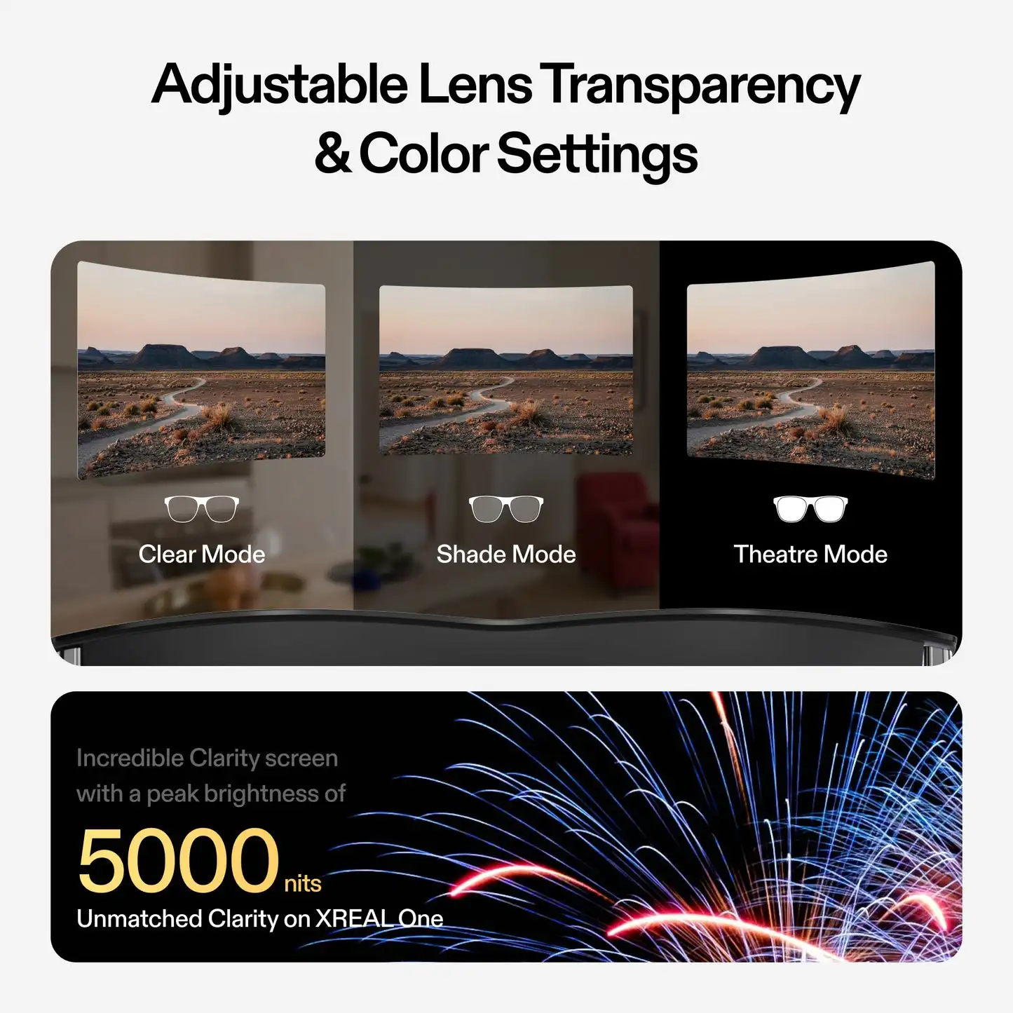 XREAL ONE AR Glasses 3DoF USB-C Smart Glasses for iPhone 16/15/15 Pro Max/Android/MacBook/Switch/PS5