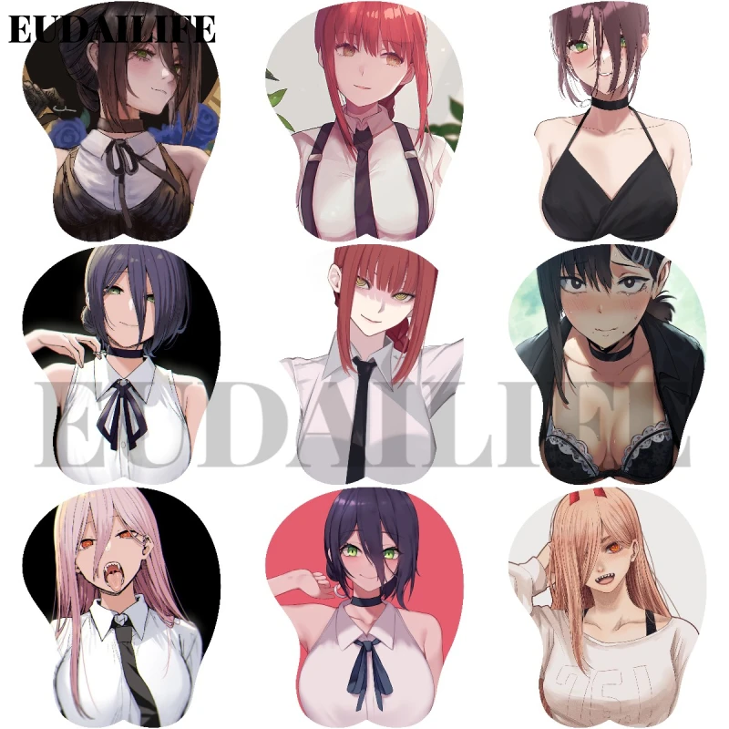 

3d-коврик для мыши с Бензопилой, Makima Reze, коврик для мыши, силиконовый коврик для мыши Oppai, мягкий коврик для мыши, офисная работа