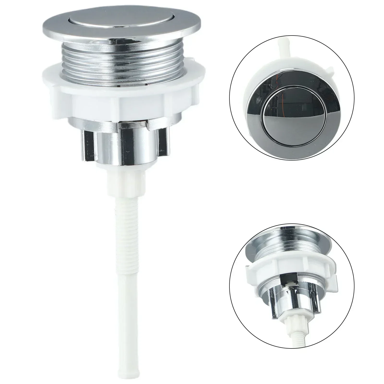 Push Button Toilet Tank Button Bathrooms Toilet Seat Home 1 Piece ABS Plastic Corrosion-resistant Rust-proof