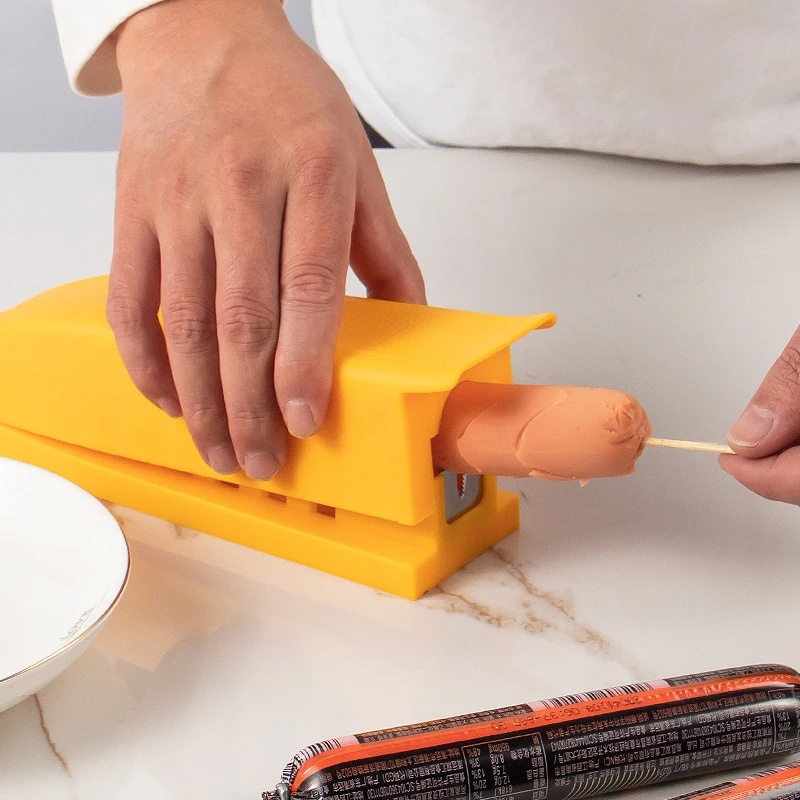 Starchy Ham Sausage Cutting Flower Skewer Hot Dog Knife Household Kitchen Gadgets Sausage Flower Cutter Roast Stall Tool