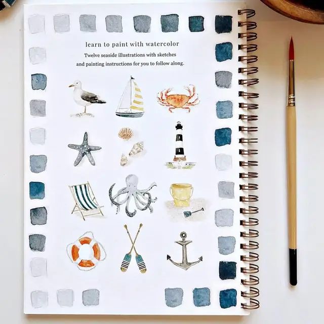 Portable Watercolor Tutorial Paper Book 2