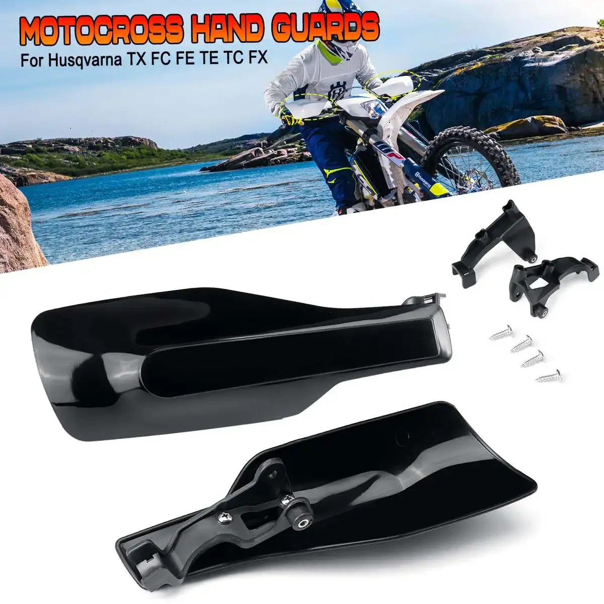 

Защита для мотокросса, защита для рук мотоцикла, белый/черный для Husqvarna TX FC FE TE TC FX 125/250/300/350/450/501/501S
