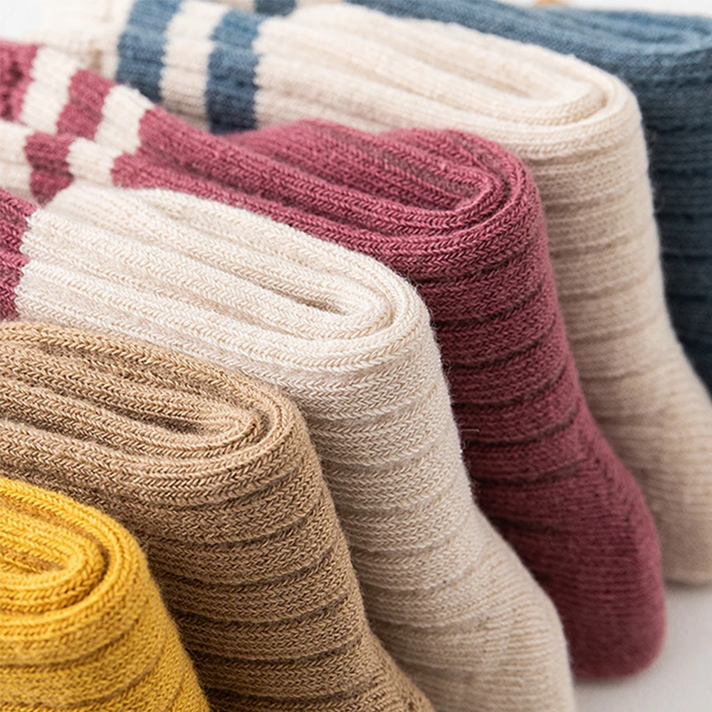 Baby Socks Knit Soft Letter Socks Baby Middle Tube Stockings Long For Infant Toddler Boys Girl Accessories 3Pair/Lot