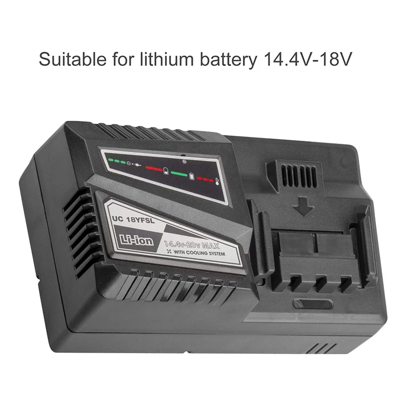 

14.4V-20V Max Lithium Battery Charger Compatible with Hitachi Electrical Drill UC18YFSL BSl1415 BSl1420 BSl1430 BSl1440 BSl1450