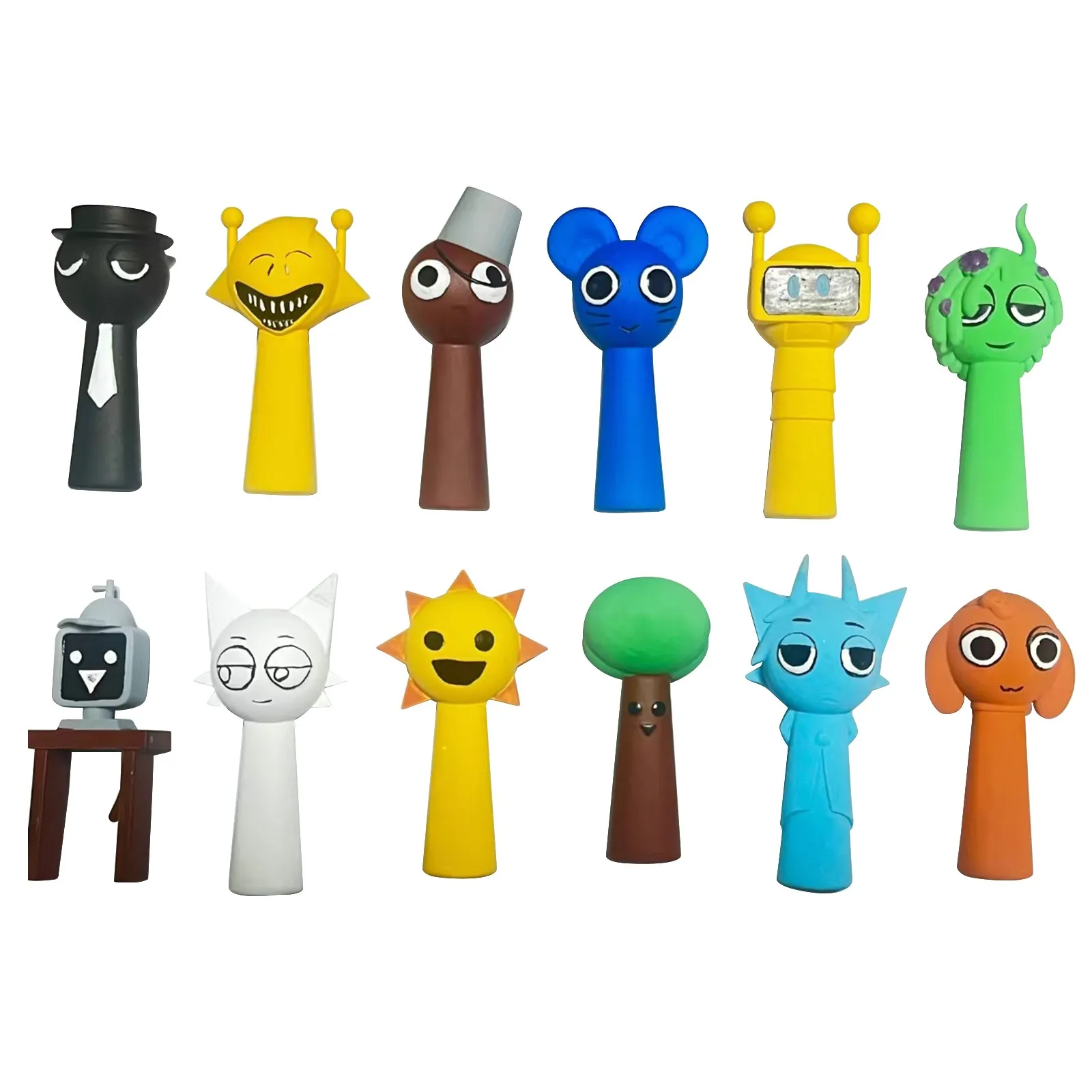 (5/8/10/12 PCS) Incredibox Sprunki Mystery Box, Incredibox Sprunki Blind box Action Figures Oren Figures,Figures,Fun Bot Figures 6