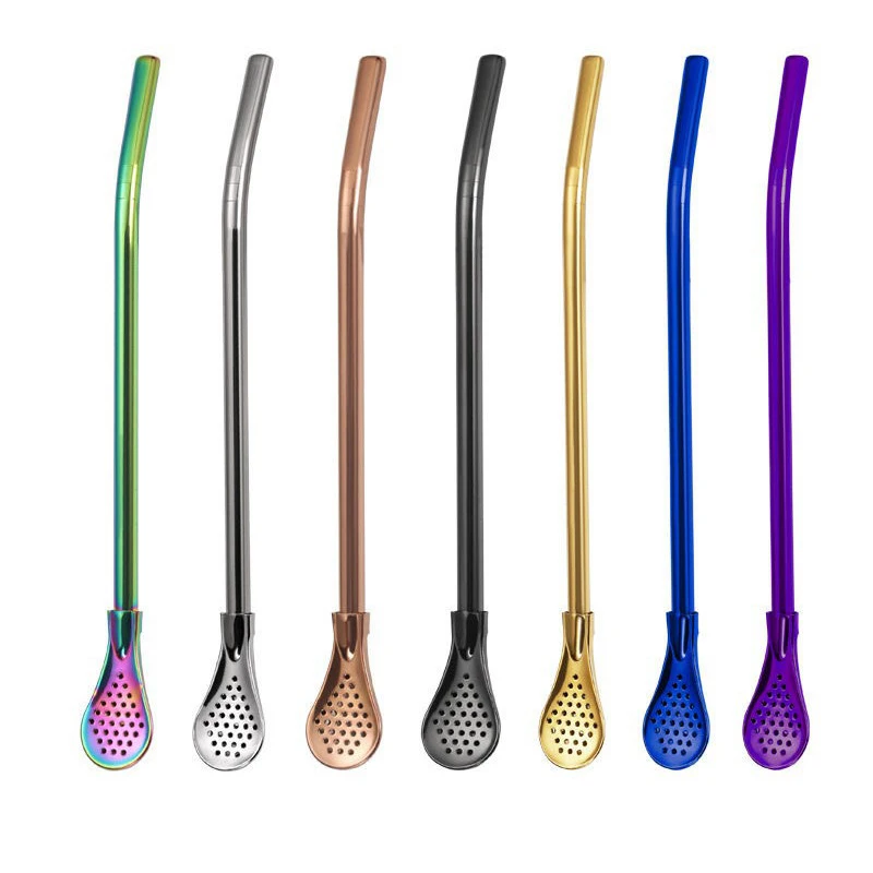 Eco-Friendly Stainless Steel Drinking Straws with Cleaning Brush