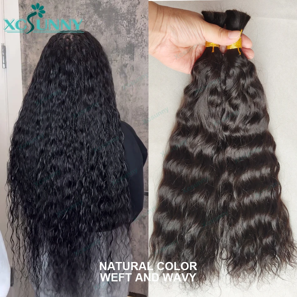 Bulk Human Hair For Braiding Blonde Color 27 and 30 Wet And Wavy Curly Human Braiding Hair Bundles No Weft Extensions 5