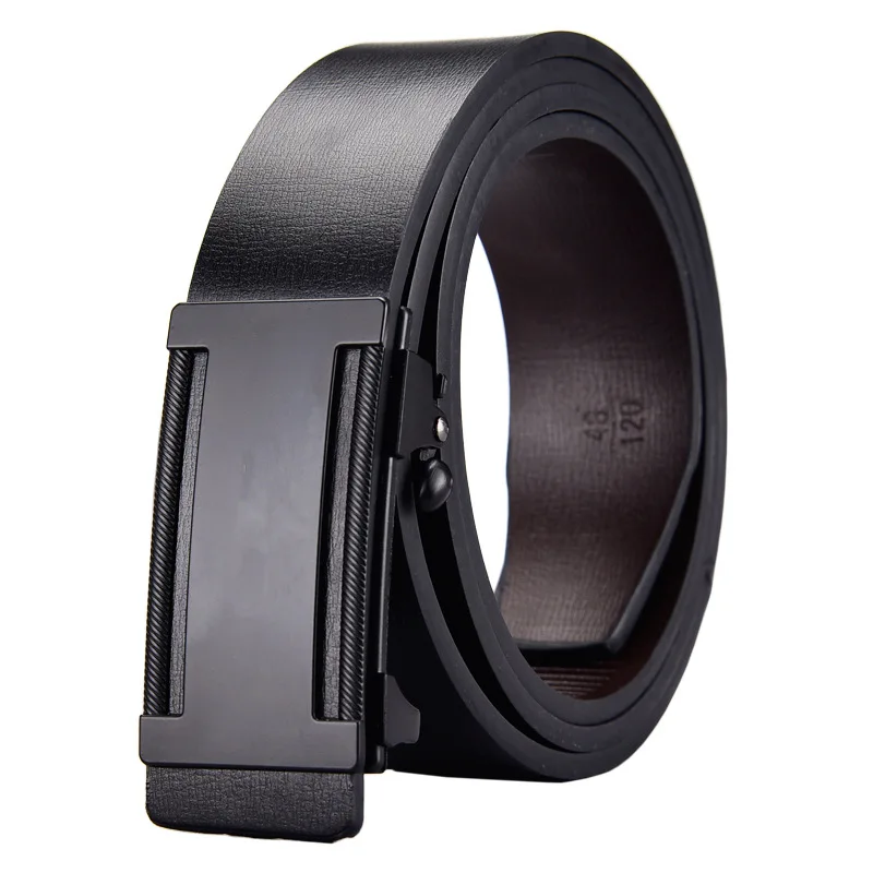 

2023 New Belt For Men Genuine Leather Pu Mixed High Quality Fashion Designer Black Strap Metical Automatic Buckle Width 3.3cm