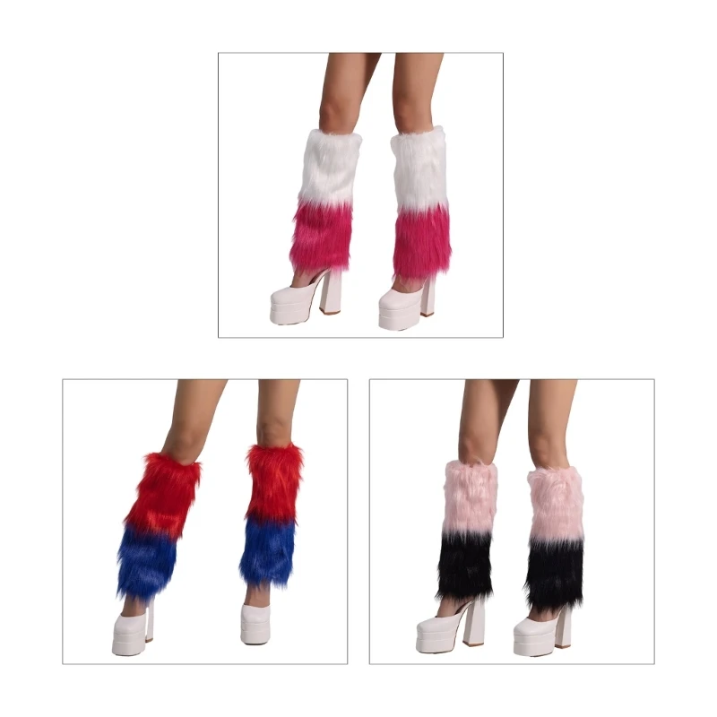 

Womens Furs Leg Warmers Furs Furry Fuzzy Leg Covers Boot Winter Boot Cuffs Cover