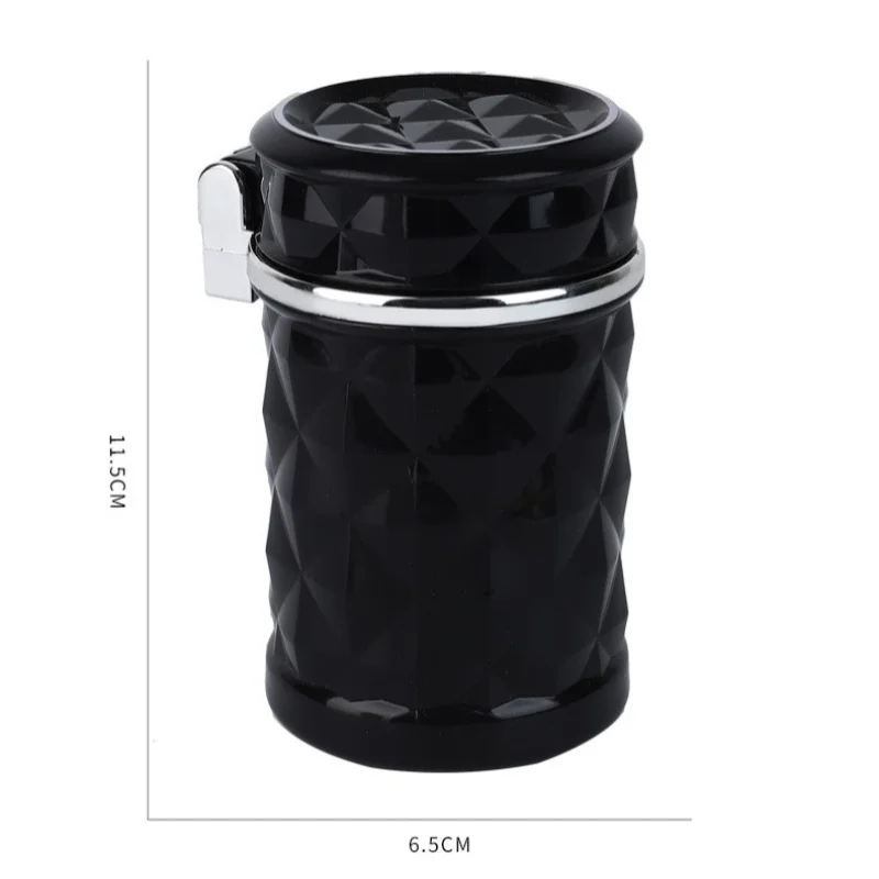 Car Ashtray Cigarette Cup With Lid LED Light Portable Detachable Vehicle Holder Auto Accessories