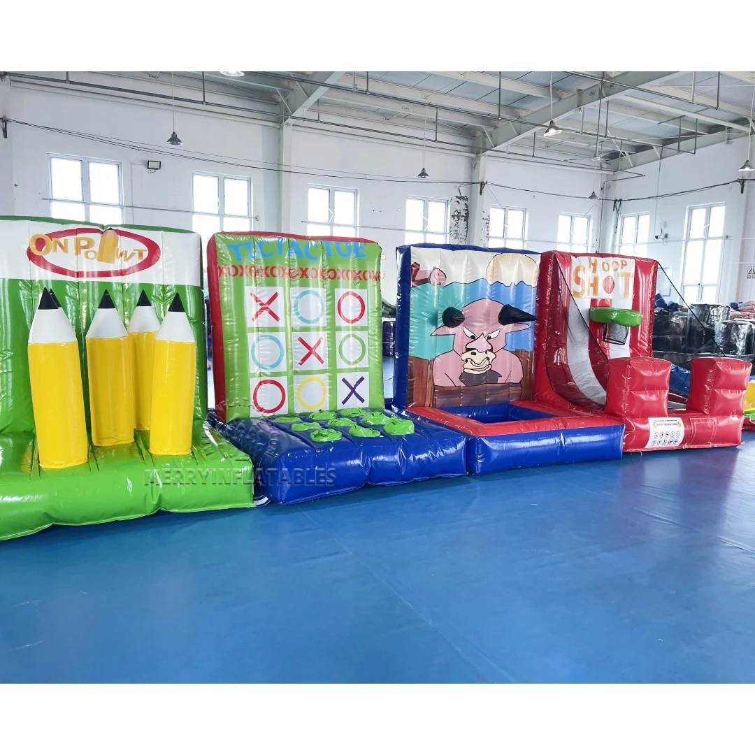 Carnival 4 in 1 Sports Games Ring Toss Games Basketball Shooting Juegos inflables Inflatable