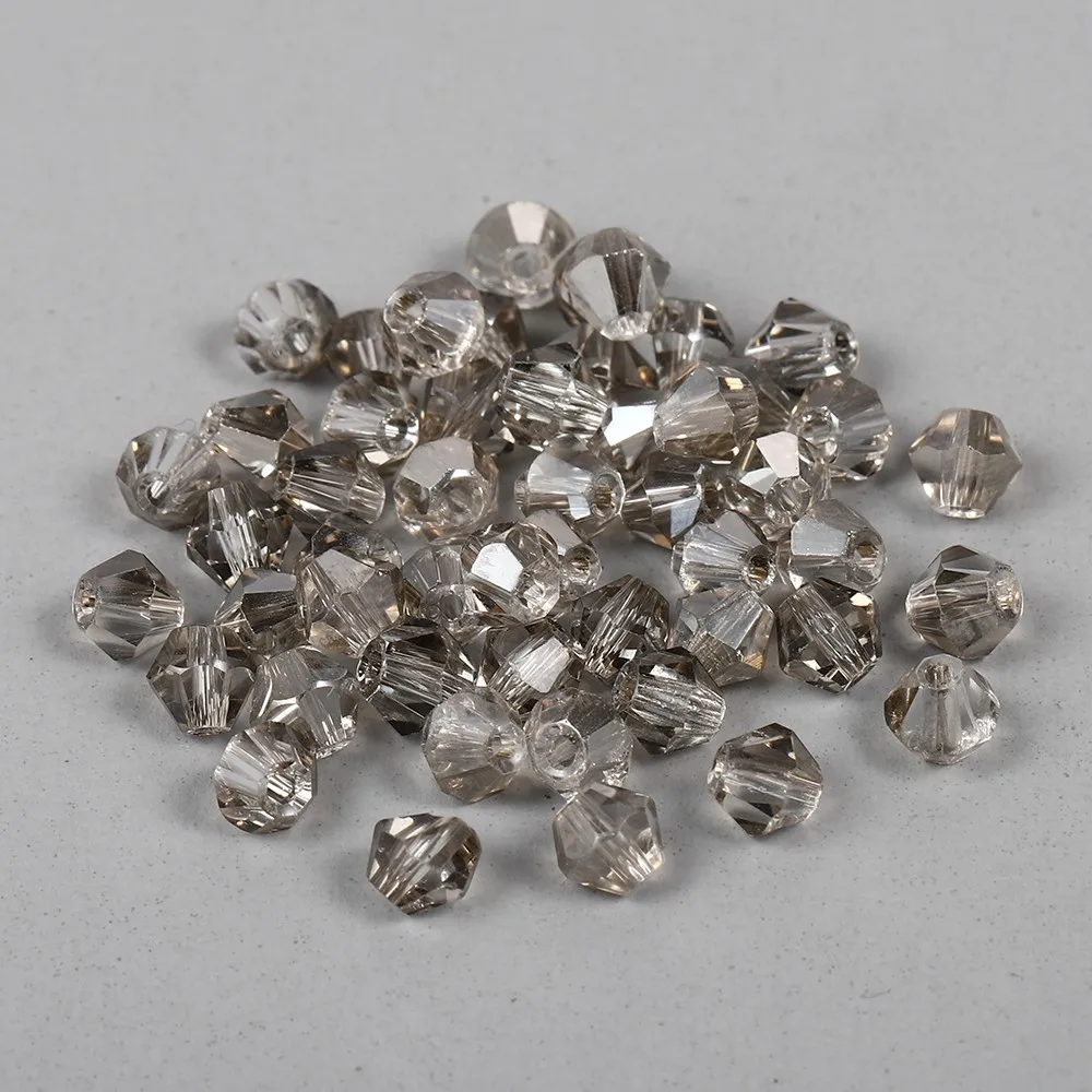 Shimmering AB Glass Bicone Beads – 200Pcs