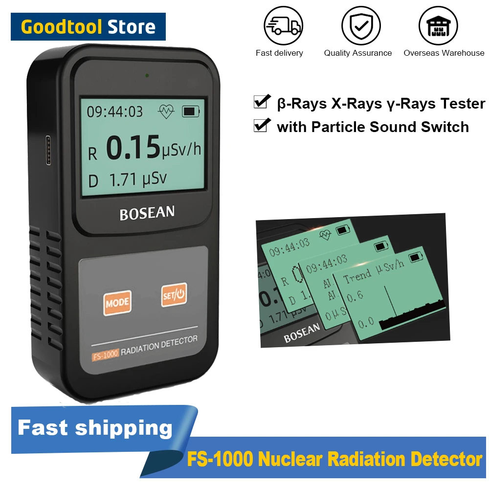 Fs1000 Geiger Counter Nuclear Radiation Detector Βrays Xrays Γrays