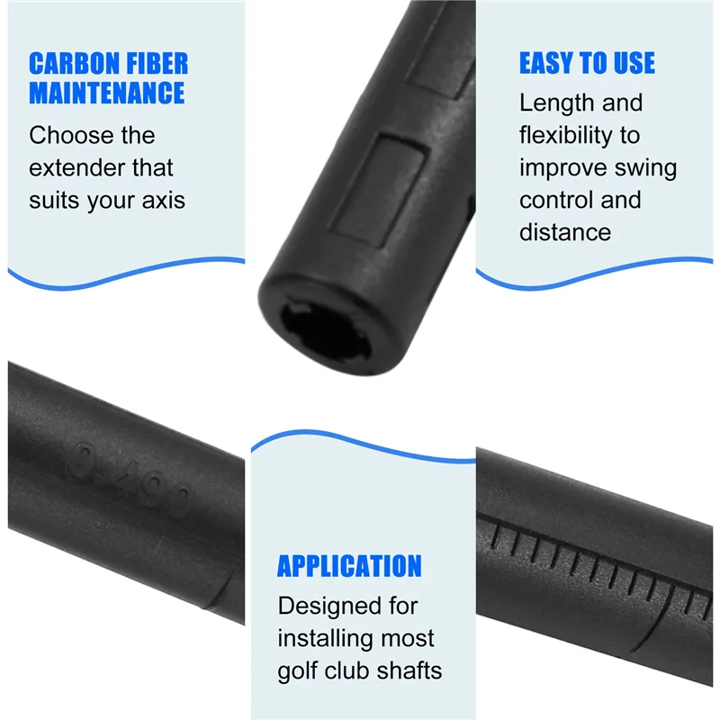 L71A 10개 골프 클럽 샤프트 연장 스틱 익스텐더 로드 골프 샤프트 드라이버 페어웨이 골프 샤프트 익스텐더 연장 0.490
