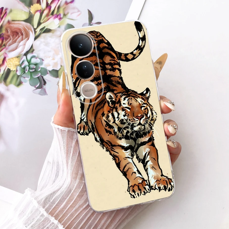 Luxury Bow Flowers Painted Soft Silicone Phone Case Cover