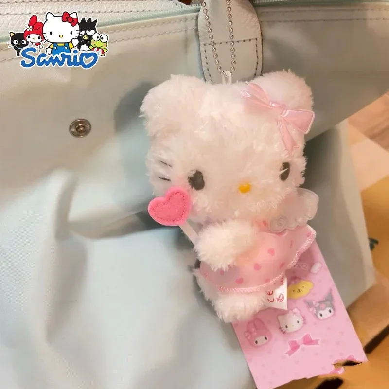 Sanrio Cartoon Hello Kitty Dream Angel Wings Hello Kitty Kawaii Pendant Plush Dolls Keychain Backpack Pendant Cute Girls Gifts