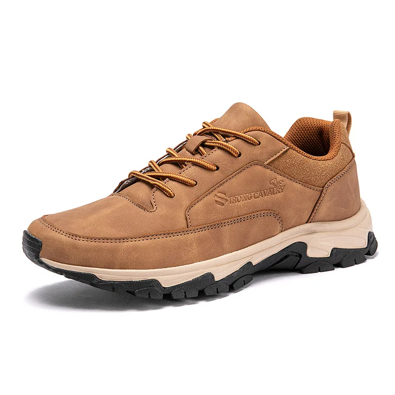 Outdoor Camping Hiking Shoes Men's Genuine Leather Jogging