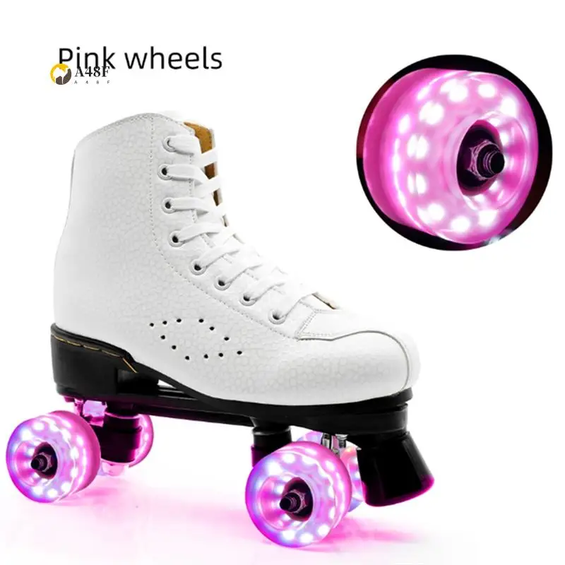 A48F-4 Roller Skate Wheels 58Mm X 32Mm Luminous Quad Roller Skateboard Wheels Outdoor Roller Skates Light Up Wheels