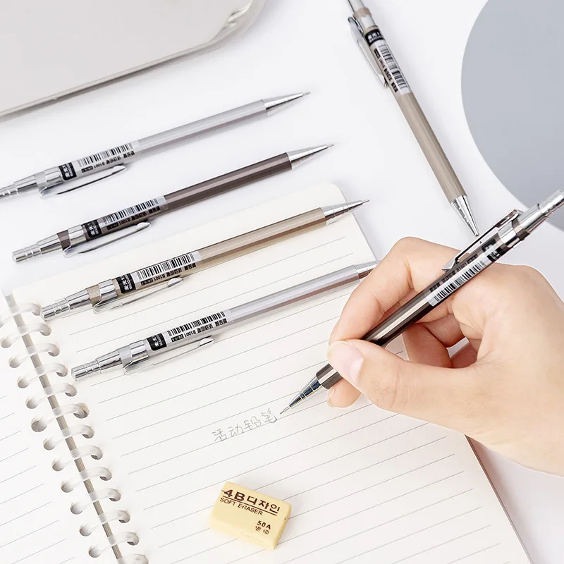 2 pcs/lot 0.5mm chenguang Korean Fashion Metal Mechanical Pencil School Office Supply Lead Pencils Gift Stationery 4