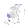 Mini Supermarket Shopping Trolley Mini Shopping Cart Desktop Model Children's Toys Home Decoration Miniature Toy Gifts 3