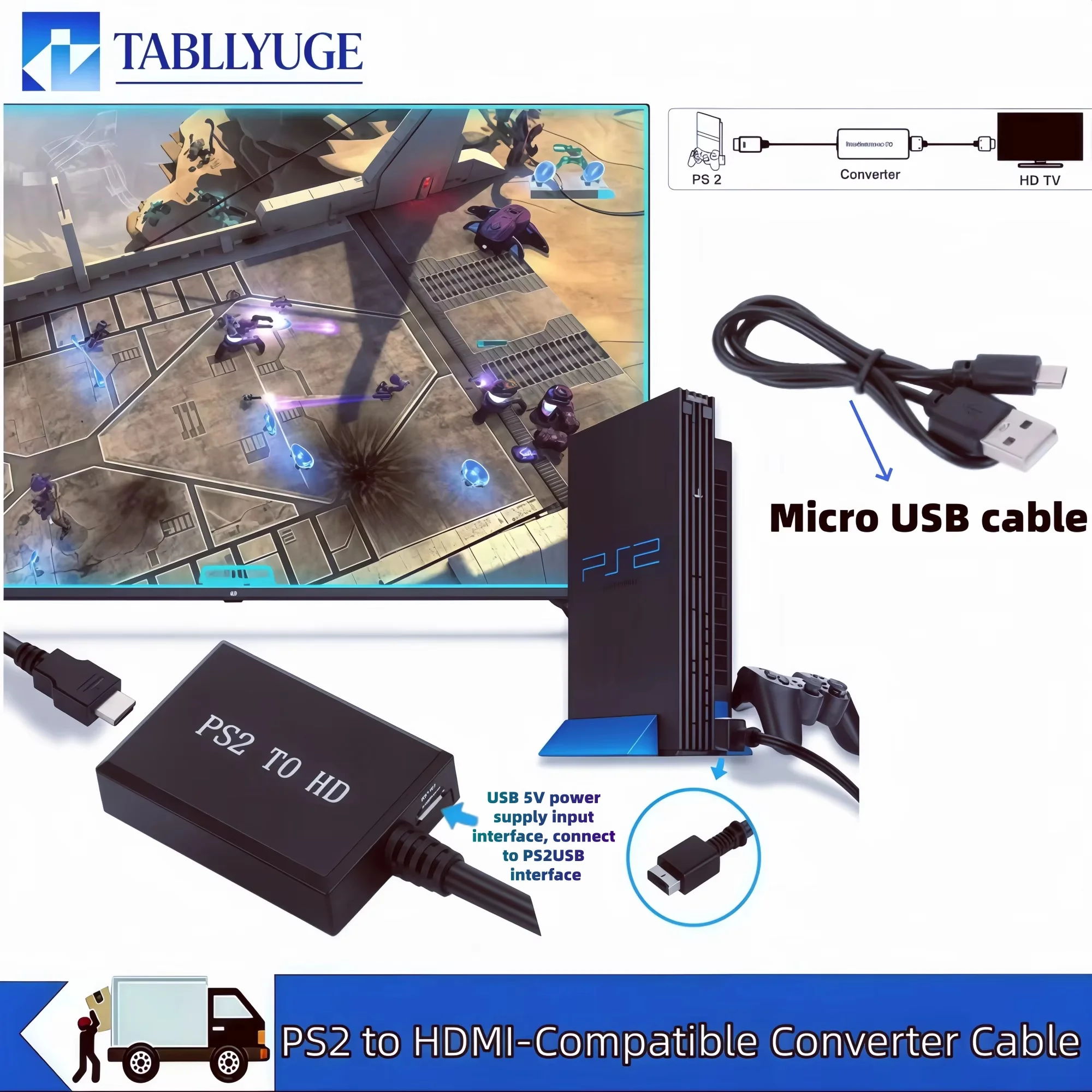 HDMI Audio Video Converter with Built-in 3.5mm Audio Output