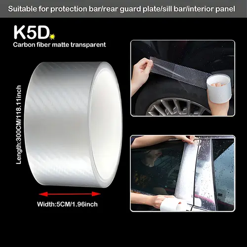 High quality K5D Transparent carbon fiber Car Door Protector Stickers Anti Scratch Tape Auto Trunk Sill Scuff Protector Film - Image 18
