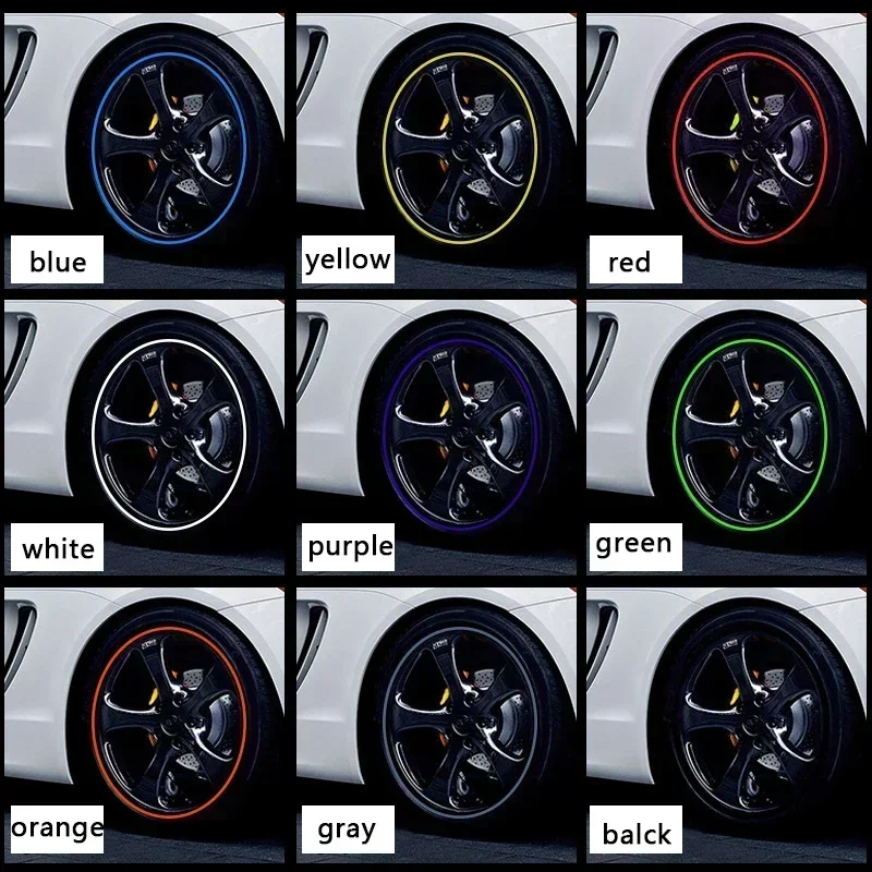Universal Car Rim Protect Strip 8 Meters Wheel Edge Protector Car Wheel Sticker Tire Protection Care Covers Car Styling