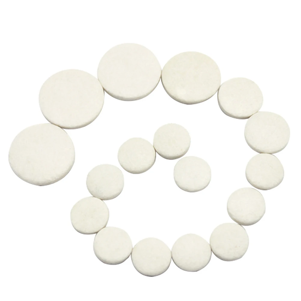 17 Pcs Bb White Clarinet Pads Sound Hole Pad Replacement Accessories Set Treble Drop B Tuning Hole Pad Repair Material clarinet accessories