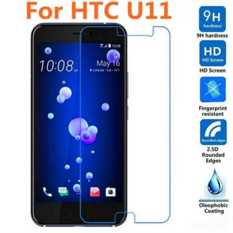 For Htc U11 Tempered Glass 9H Front Shield Protective Film Explosion-Proof Screen Protector For Htc U11 Ocean Guard Cover